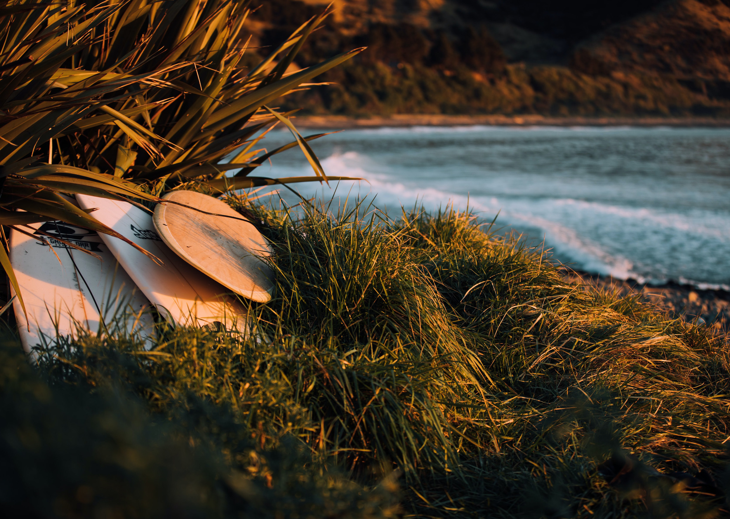 Surfboards at Sunset